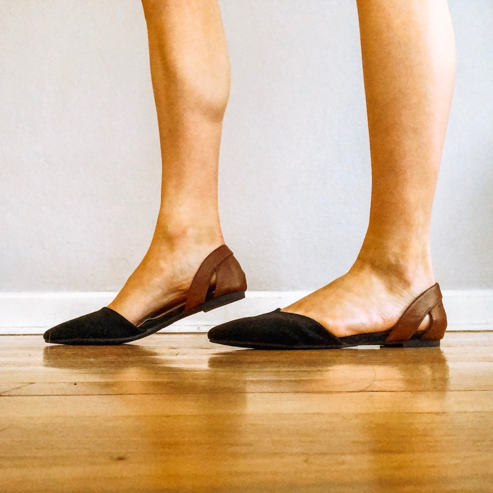 Merona Black & Brown Flats